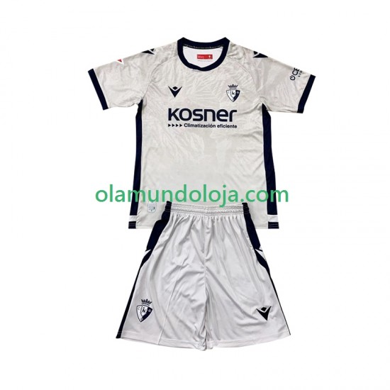 Camisola CA Osasuna Criança Equipamento Segundo 2024-2025 Manga Curta